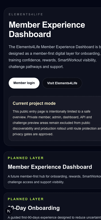 Membership and Operations Platform mobile public overview real capture